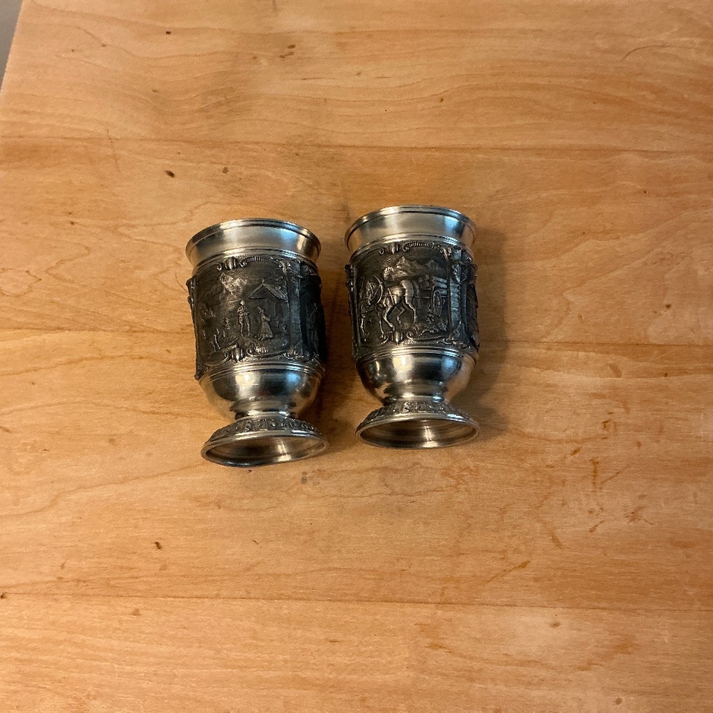 SKS ZINN 95% German Pewter cups